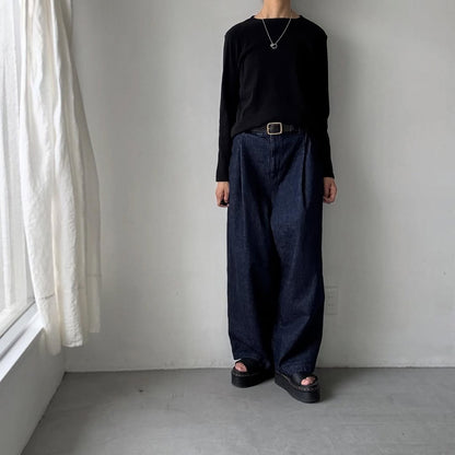 homspun プライス長袖プルオーバー　ブラック
