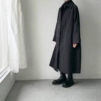 R&D.M.Co ガーメントダイステンカラーコート　ブラック