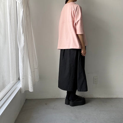 🟡水曜日入荷分予約受付中🟡 
Linenya  テラヴェ7分袖Tシャツ　ペールピンク