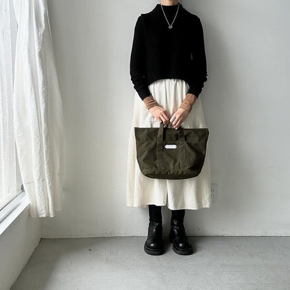 R&D.M.Co  トートバッグ(ファスナー付) カーキ