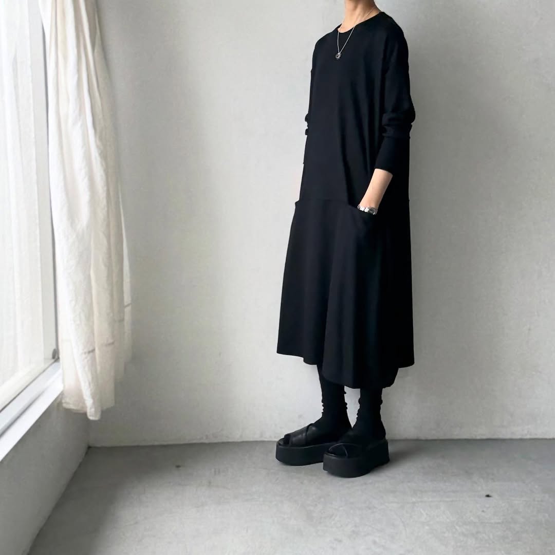 atelier naruse  スムースウールコクーンワンピース　size1