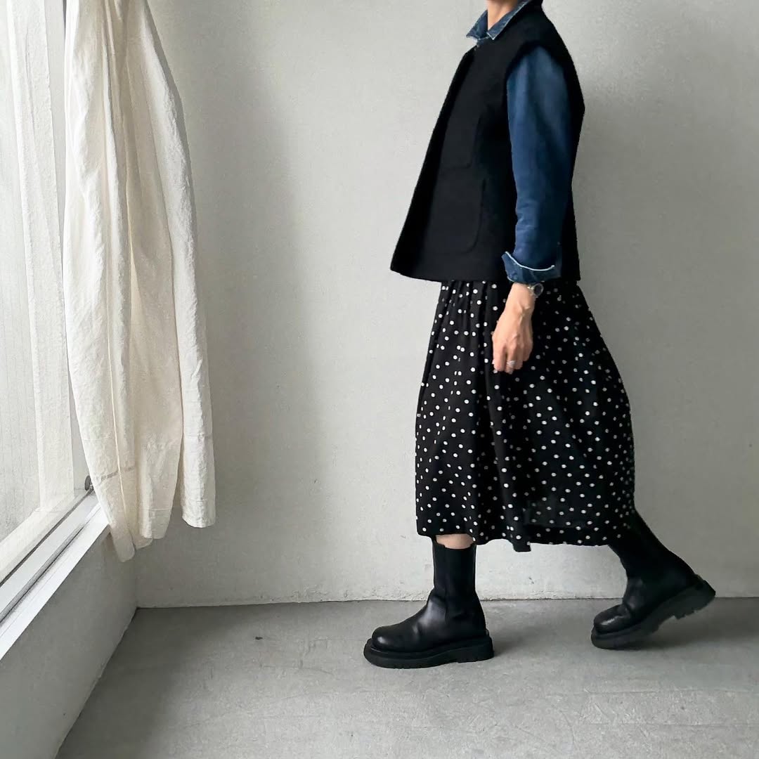 TENNE HANDCRAFTED MODERNコットンオーガンジーロングベスト TENNE HANDCRAFTED MODERNコットンオーガンジーロングベスト