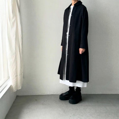 atelier d'antan Girardコットンコートワンピース　ブラック