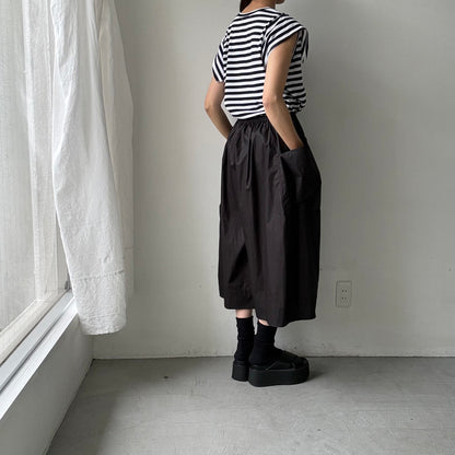 TENNE HANDCRAFTED MODERN ビッグポケットキュロット　ブラック