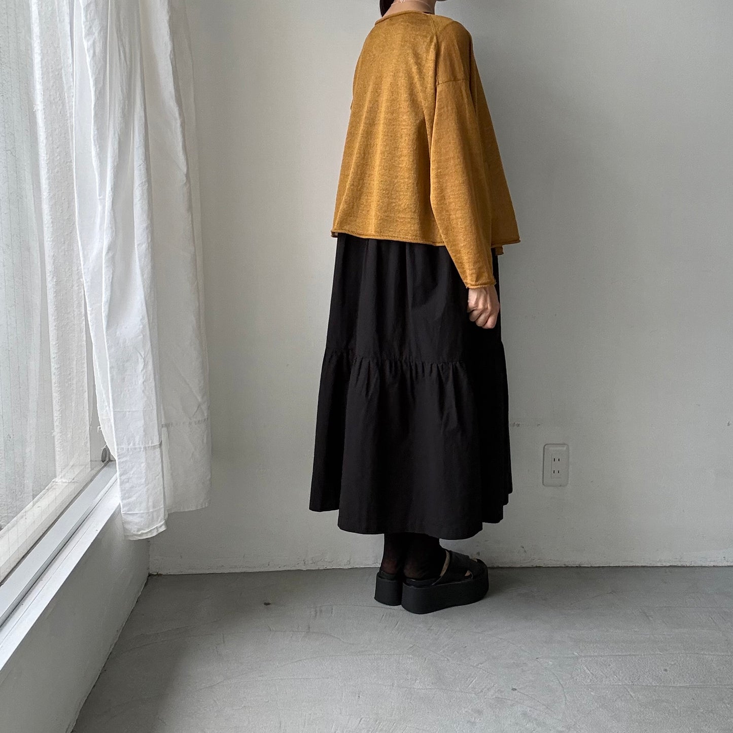 atelier d'antan  Paulet リネンニットカーディガン　マスタード