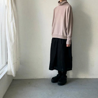 Linenya  コットンハイネックプルオーバー　ベージュ