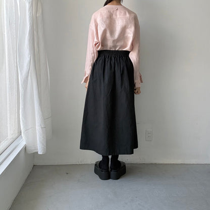 atelier naruse  リネンスモックブラウス　ペールピンク