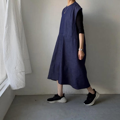 R&D.M.Co コットンデニムハンチドバックドレス