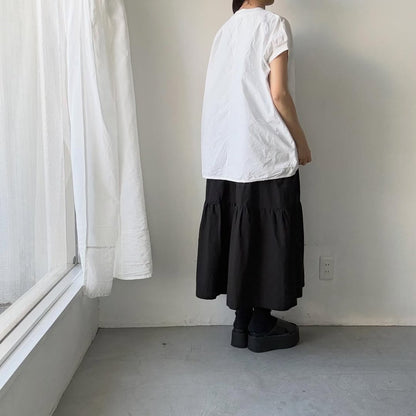 homspun コンパクトウェザーノースリーブ(オーバーサイズ)  ホワイト