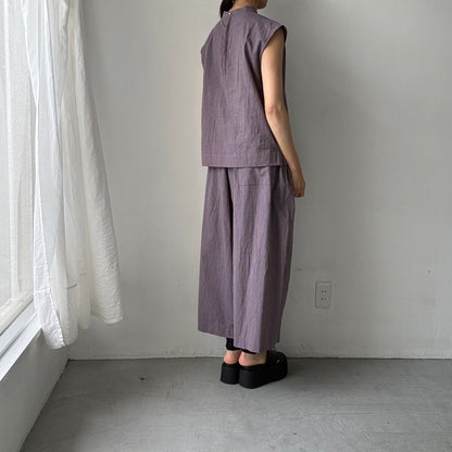 atelier d'antan Reymontコットンリネンバギーパンツ