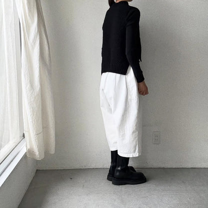 homspun デニムギャザーパンツ