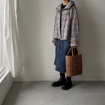 R&D.M.Co  コットンワイルドベリーフーディブルゾン