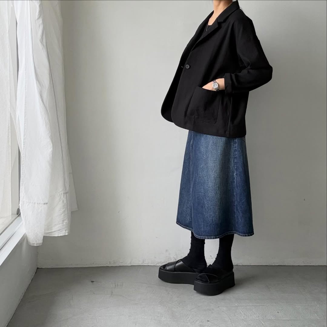dui jujudhau  リネンコットンキャンバステーラードジャケット