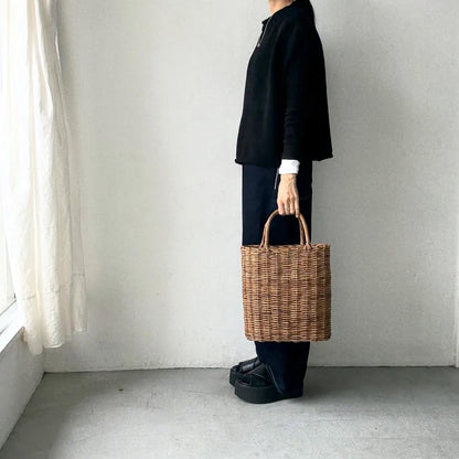 atelier d'antan Rude ウールニットベスト　ブラック