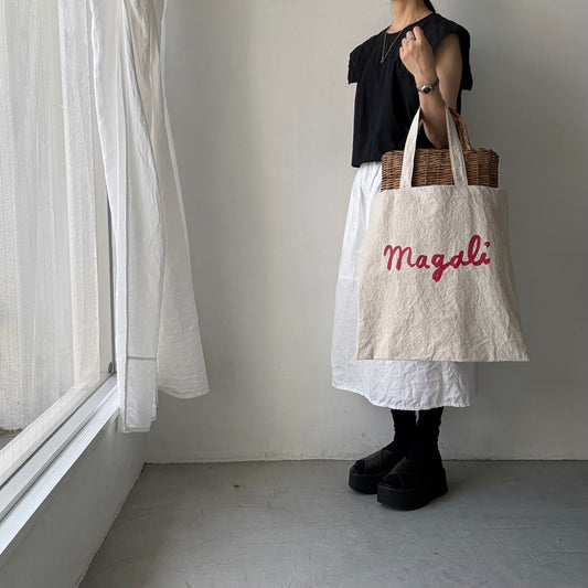 MAGALI   キャンバスコットンリネントートバッグ　ナチュラル