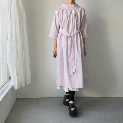 ayanoguchiaya　フリップロングシャツドレス　ローズ