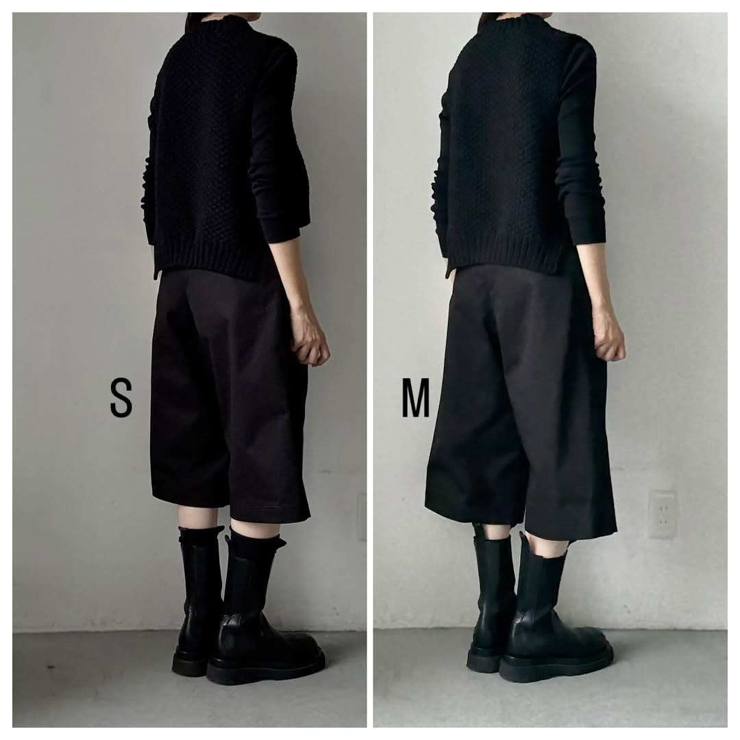 R&D.M.Co  チノクロスガウチョパンツ　ブラック