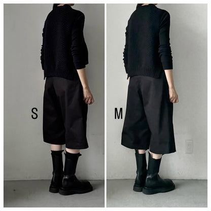 R&D.M.Co  チノクロスガウチョパンツ　ブラック