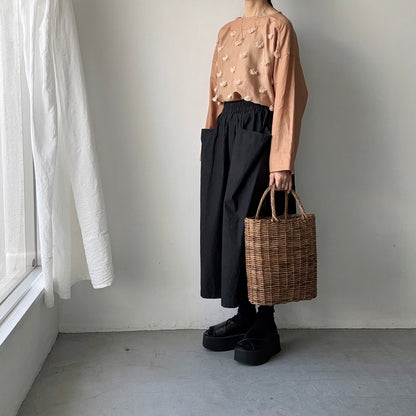 kijinokanosei  ひなぎくビッグプルオーバー　ベージュ×ベージュ