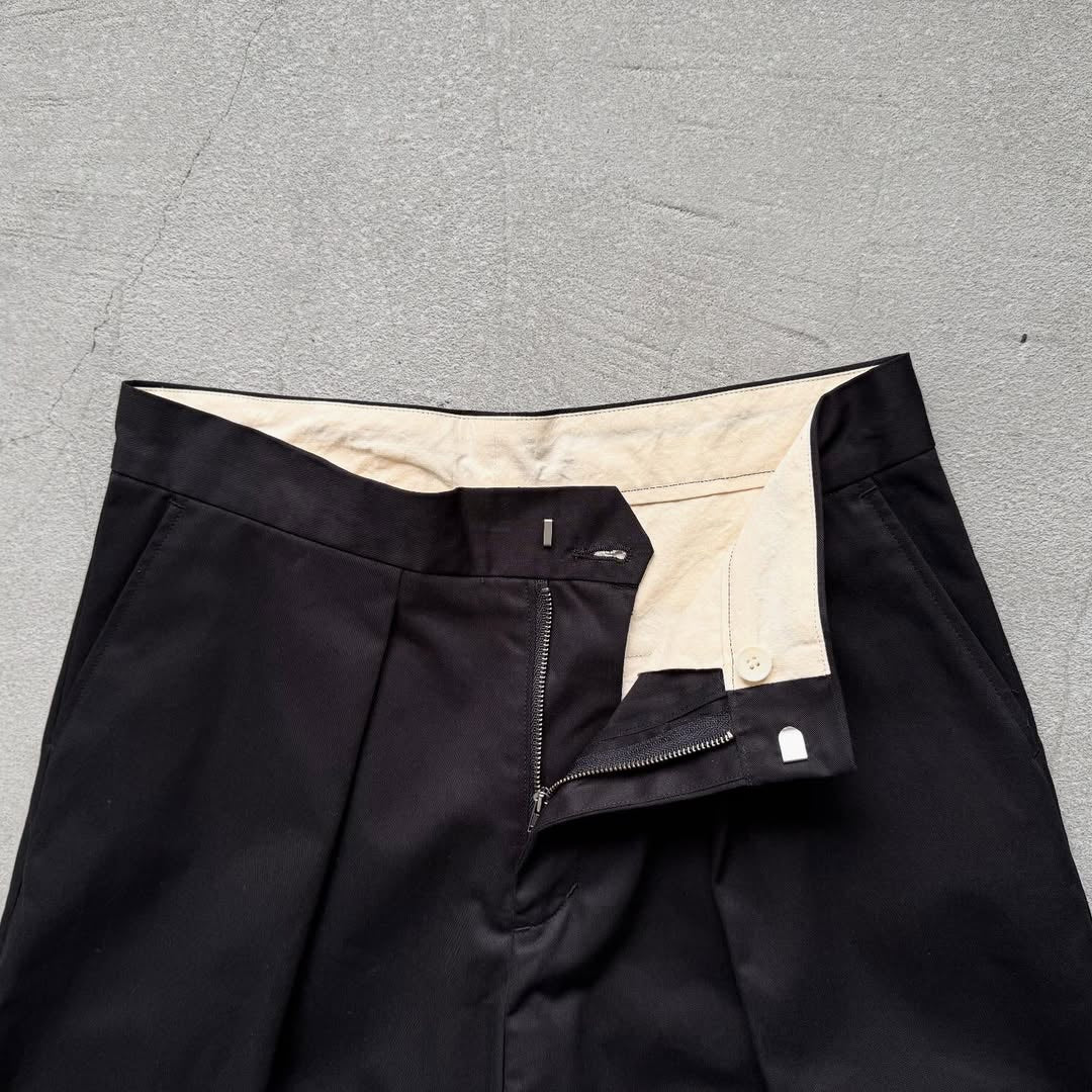 R&D.M.Co  チノクロスガウチョパンツ　ブラック