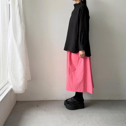 atelier naruse  リネンモックネックブラウス