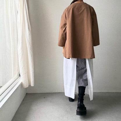 atelier d'antan Bouvetコットンプルオーバー　カーキ