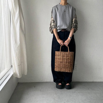 homspun コンパクト裏毛ベスト　トップグレー