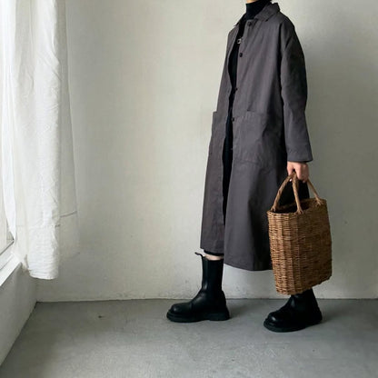 jujudhau  デッドストックコットンワークコート　グレー
