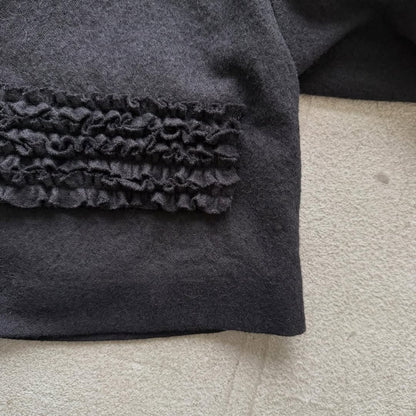 R&D.M.Co  フリルデコレーションジャケット　ブラック