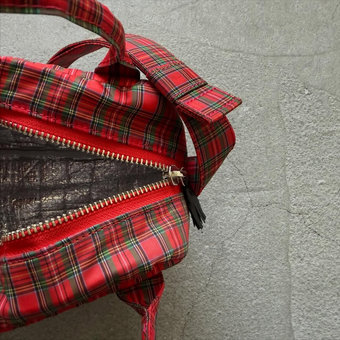 R&D.M.Co タータンチェックグロッサリーミニショルダーバッグ　ロイヤルスチュワート