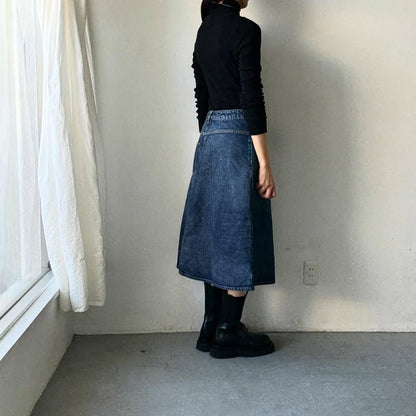 R&D.M.Co  デニムフリーフェイシングスカート
