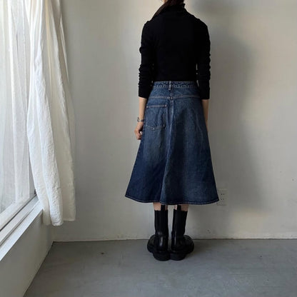 R&D.M.Co  デニムフリーフェイシングスカート