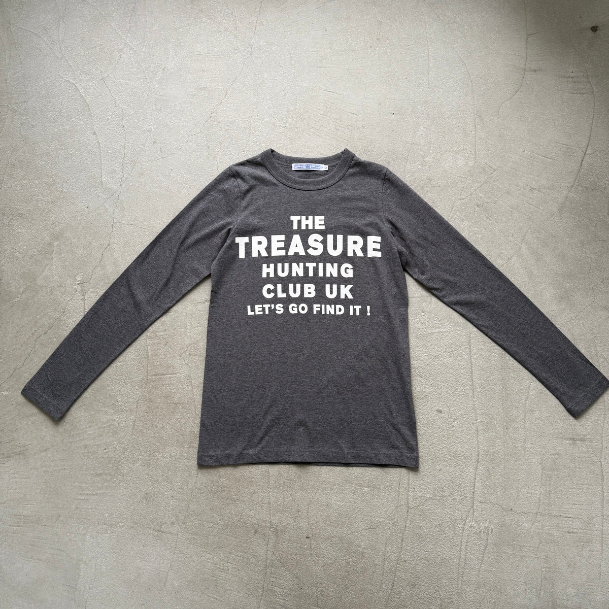 R&D.M.Co トレジャーハンティング長袖Tシャツ　チャコールグレー