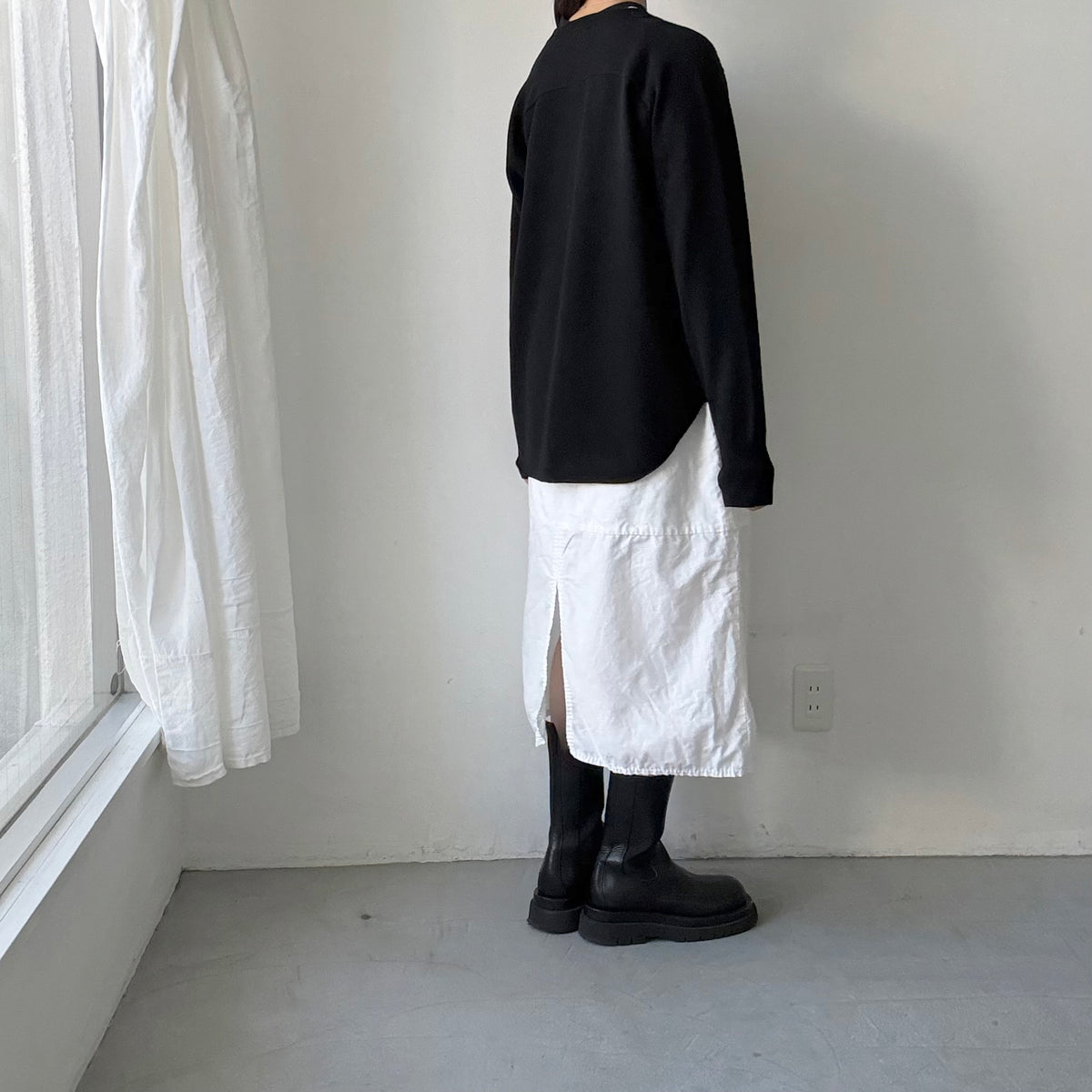 homspun ラムカーディガン　ブラック