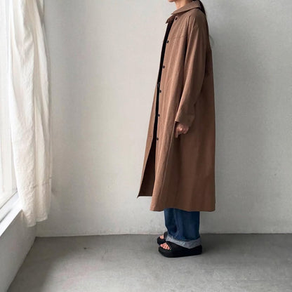 atelier d'antan Girardコットンコートワンピース　カーキ