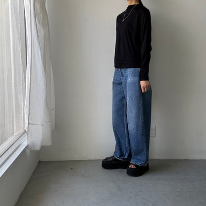 R&D.M.Co  ボトルネックTシャツ　ブラック