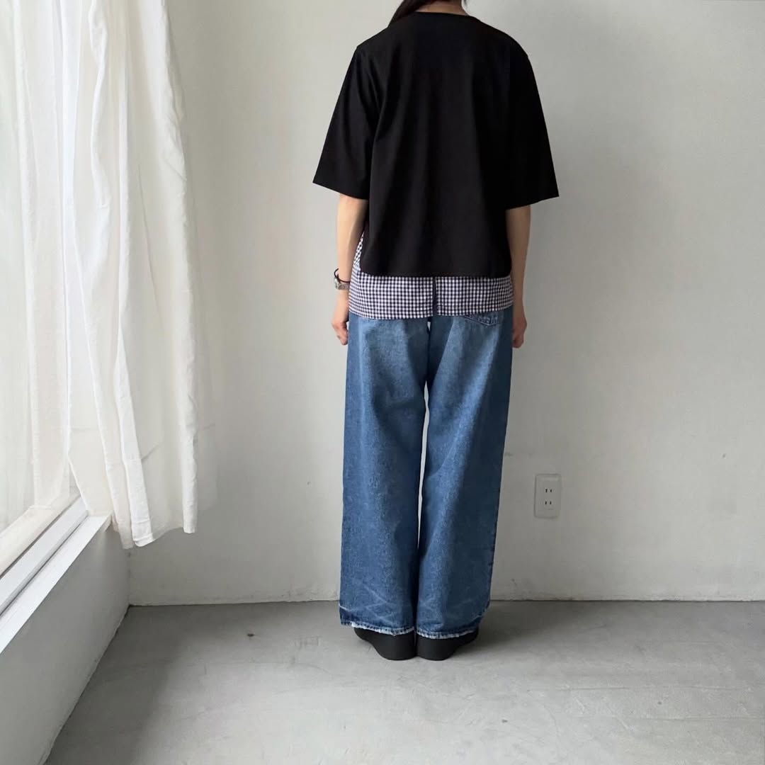 homspun  ギンガムノースリーブプルオーバー　