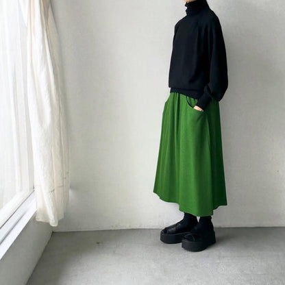 atelier naruse ウールタートルネックニット　ブラック