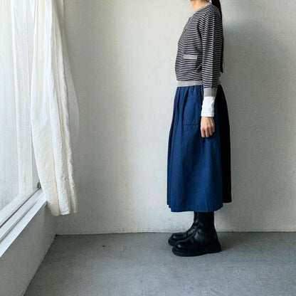 R&D.M.Co  ウールカシミアポケットプルオーバー　ボーダー