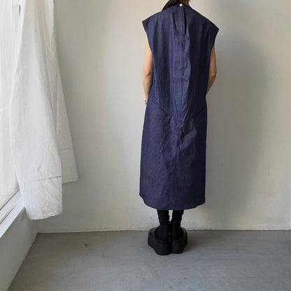 R&D.M.Co コットンデニムハンチドバックドレス