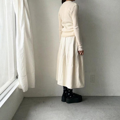 R&D.M.Co  クルーネックリブニットソー