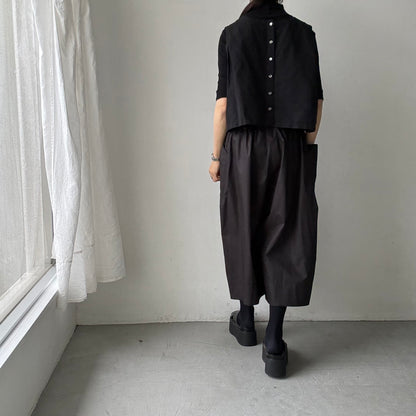 TENNE HANDCRAFTED MODERN ビッグポケットキュロット　ブラック