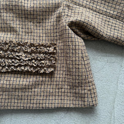 R&D.M.Co  フリルデコレーションジャケット　チェック