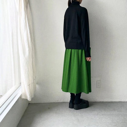 atelier naruse ウールタートルネックニット　ブラック