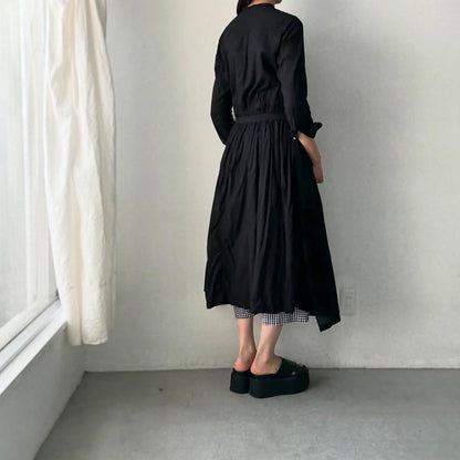 R&D.M.Co  シェーディングチェックサロンエプロン