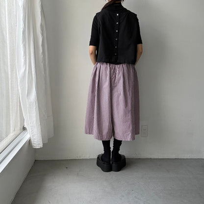 homspun ギンガムチェックタイプライターキュロットパンツ