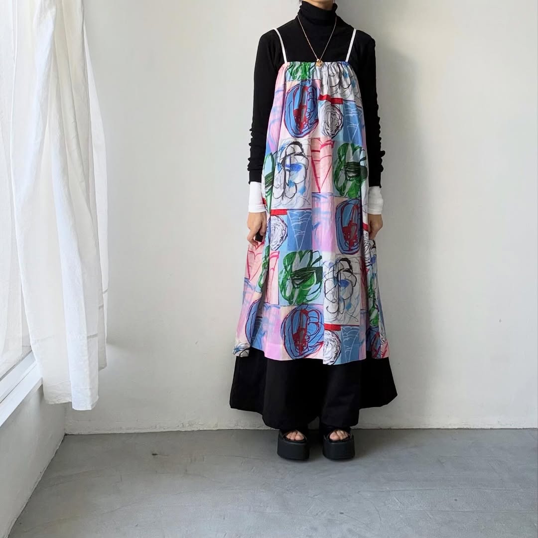 ayanoguchiaya　アートワークプリント2wayスカートドレス