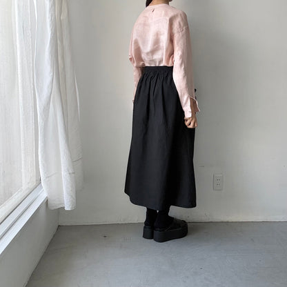 atelier naruse  リネンスモックブラウス　ペールピンク