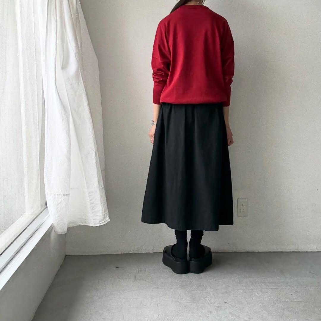 as it is   コットンオーバーニット　レッド