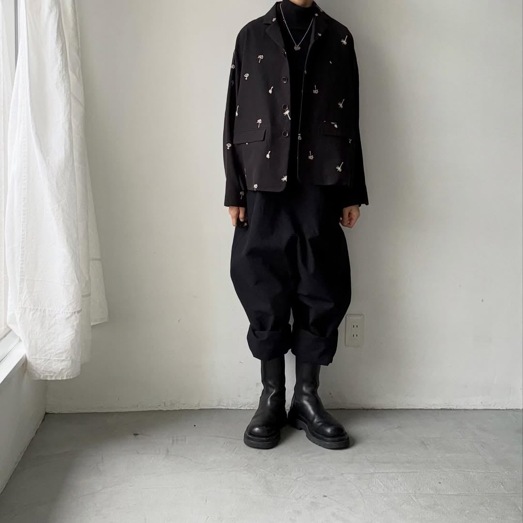 atelier naruse  コットンリネンテーラードジャケットnohara